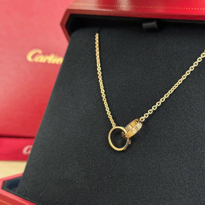 [LORA] LOVE DOUBLE RING NECKLACE