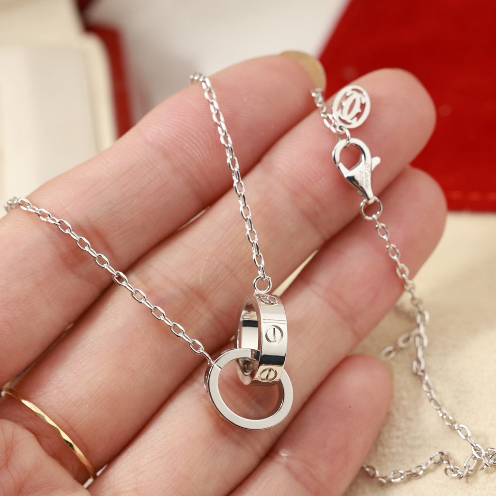 [LORA] LOVE DOUBLE RING NECKLACE