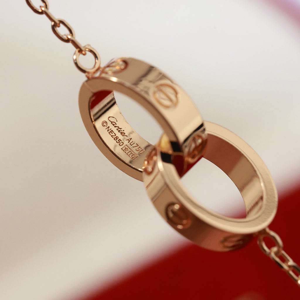 [LORA] LOVE DOUBLE RING NECKLACE