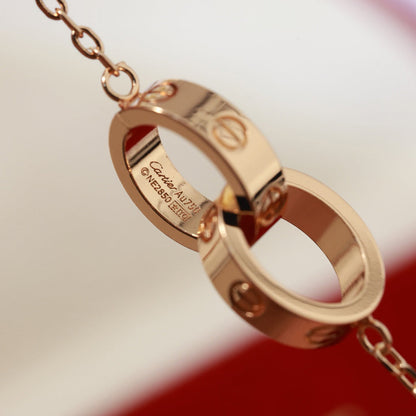 [LORA] LOVE DOUBLE RING NECKLACE
