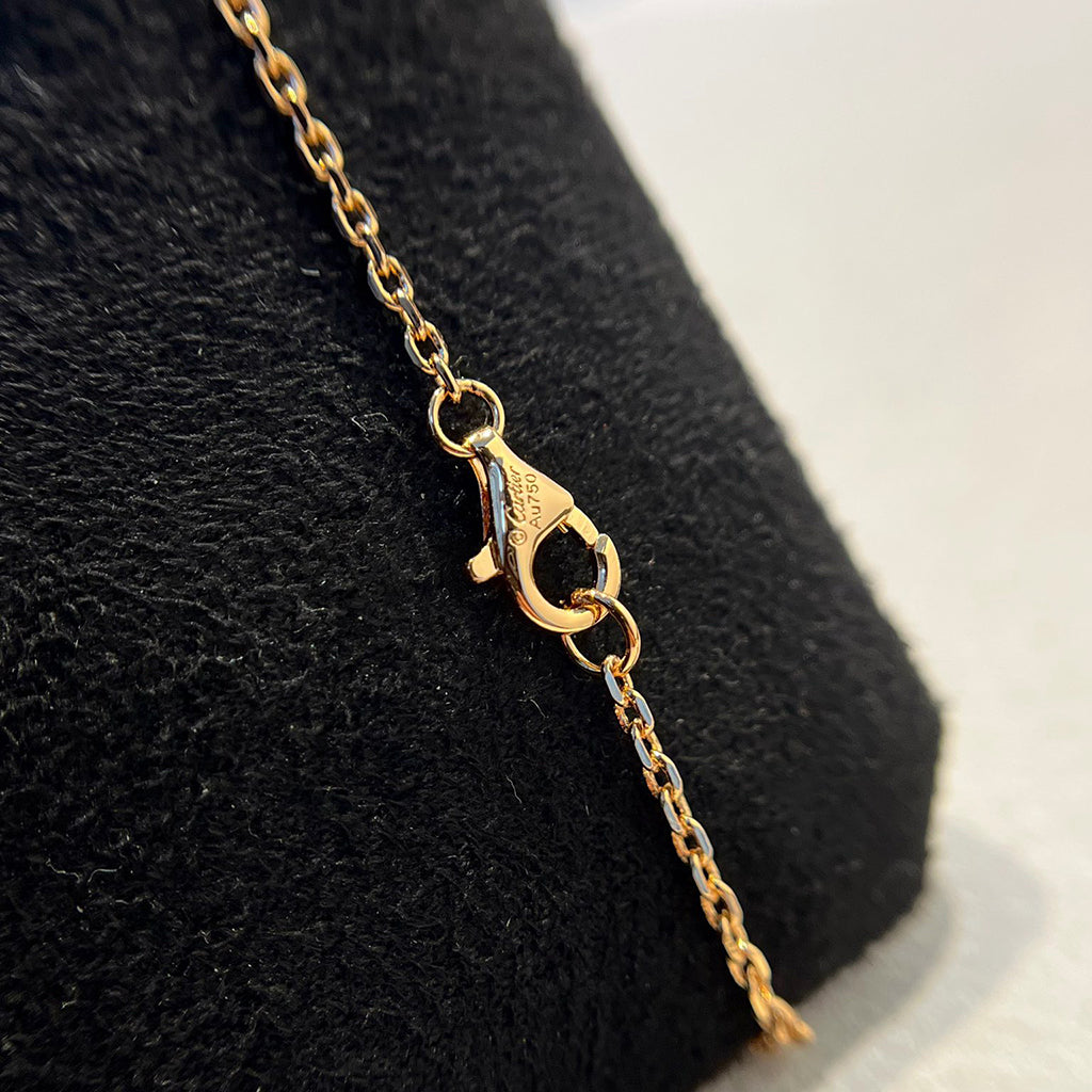 [LORA] LOVE DOUBLE RING HALF DIAMOND NECKLACE