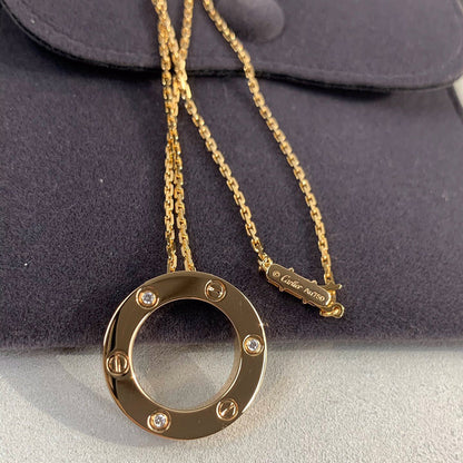 [LORA] LOVE NECKLACE 16MM 3 DIAMONDS
