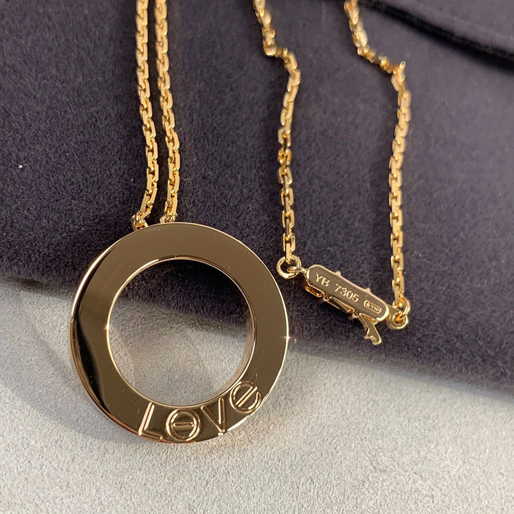[LORA] LOVE NECKLACE 16MM 3 DIAMONDS
