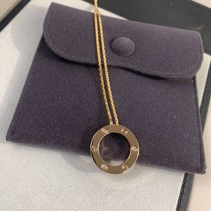 [LORA] LOVE NECKLACE 16MM 3 DIAMONDS