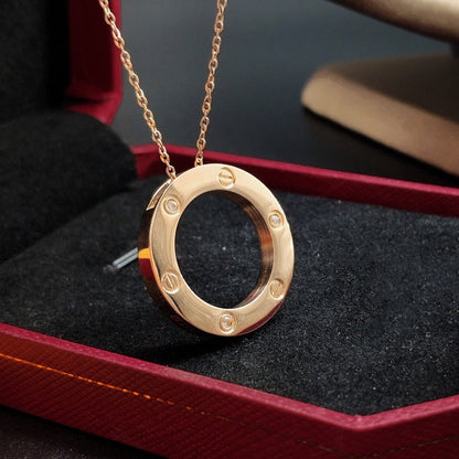 [LORA] LOVE NECKLACE 16MM 3 DIAMONDS