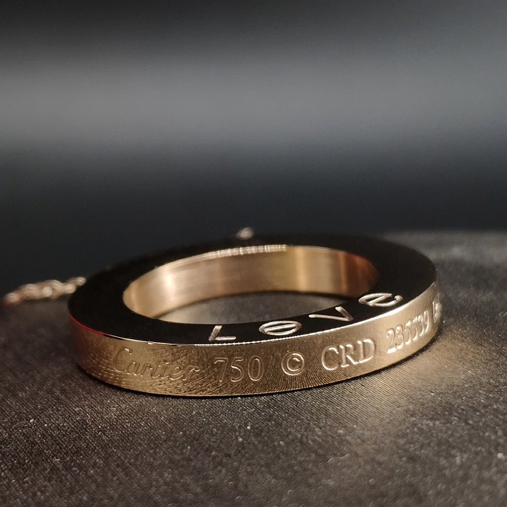 [LORA] LOVE NECKLACE 16MM 3 DIAMONDS