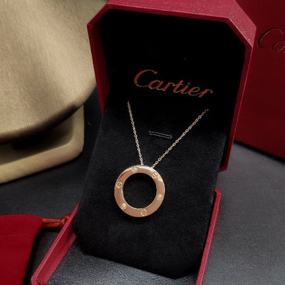 [LORA] LOVE NECKLACE 16MM 3 DIAMONDS