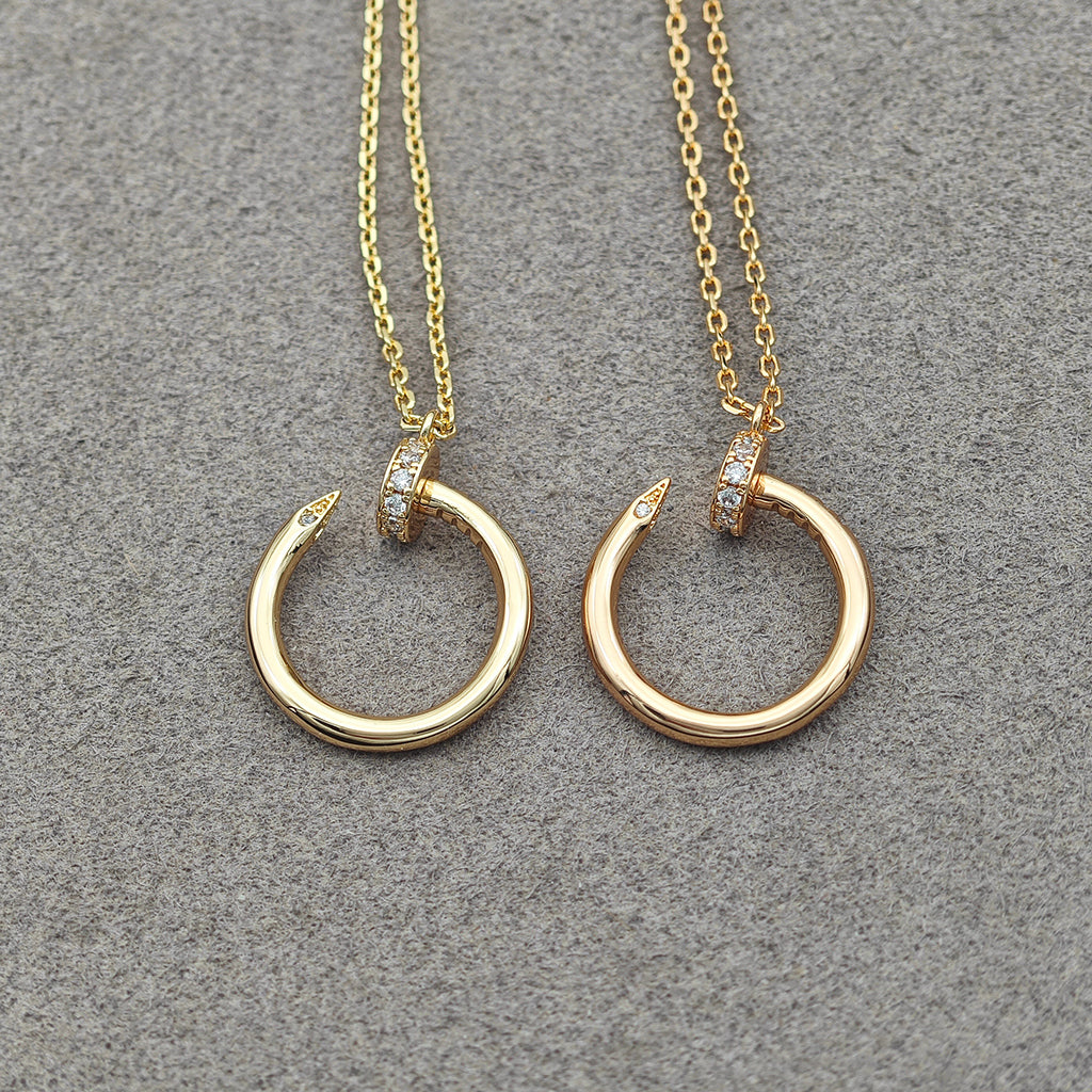 [LORA] JUSTE NECKLACE HALF DIAMOND