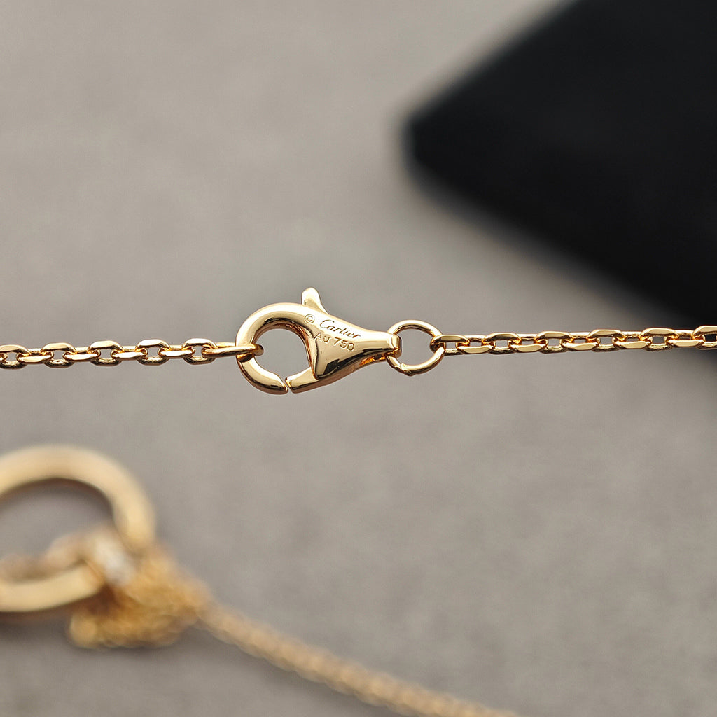 [LORA] JUSTE NECKLACE HALF DIAMOND