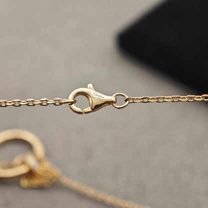 [LORA] JUSTE NECKLACE HALF DIAMOND