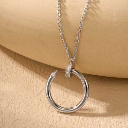 [LORA] JUSTE NECKLACE HALF DIAMOND