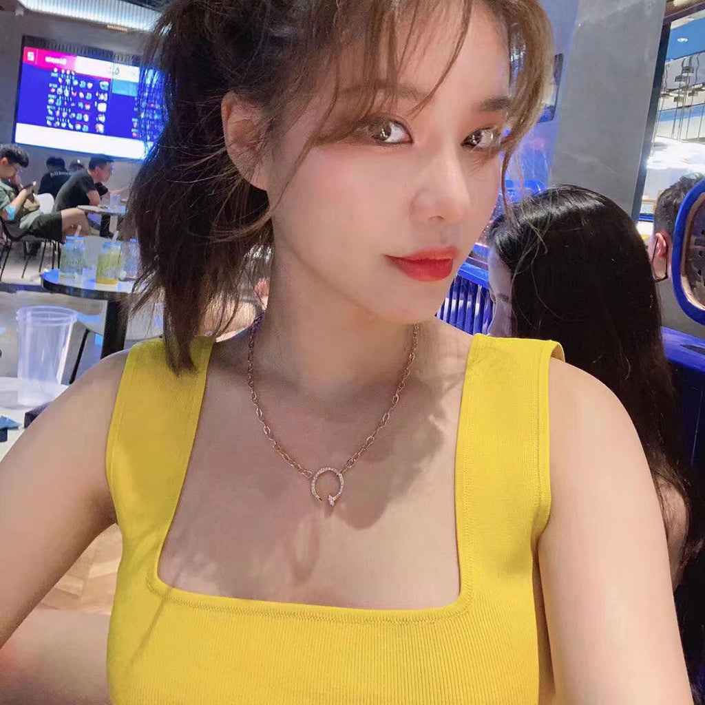 [LORA] JUSTE NECKLACE FULL DIAMONDS