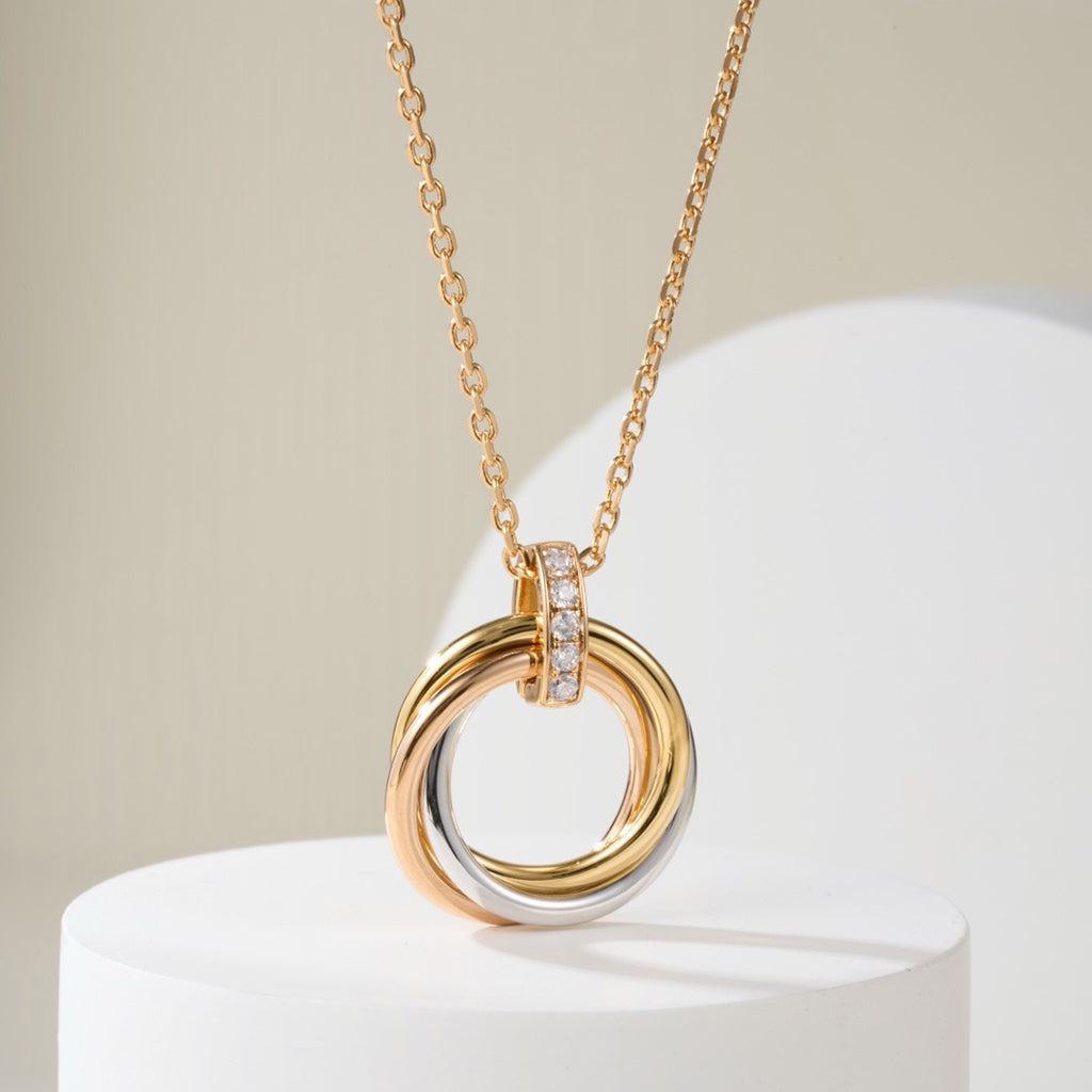 [LORA] TRINITY MEDIUM  DIAMONDS NECKLACE