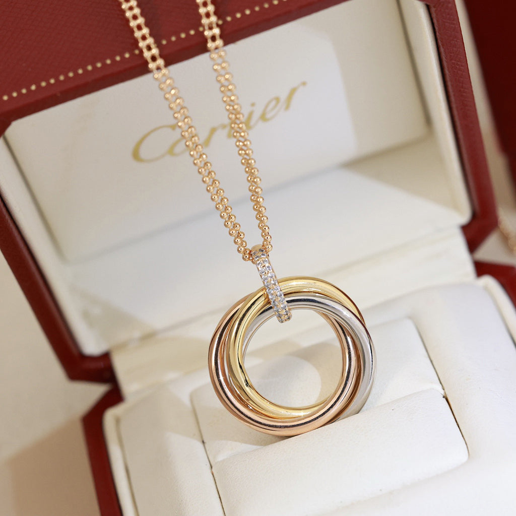 [LORA] TRINITY MEDIUM  DIAMONDS NECKLACE
