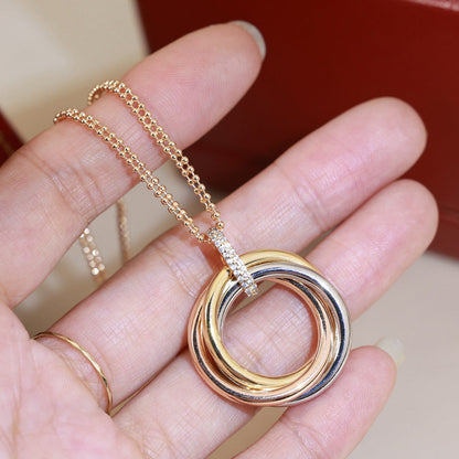 [LORA] TRINITY MEDIUM  DIAMONDS NECKLACE