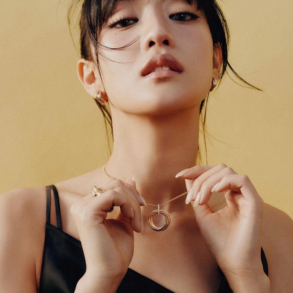 [LORA] TRINITY MEDIUM  DIAMONDS NECKLACE