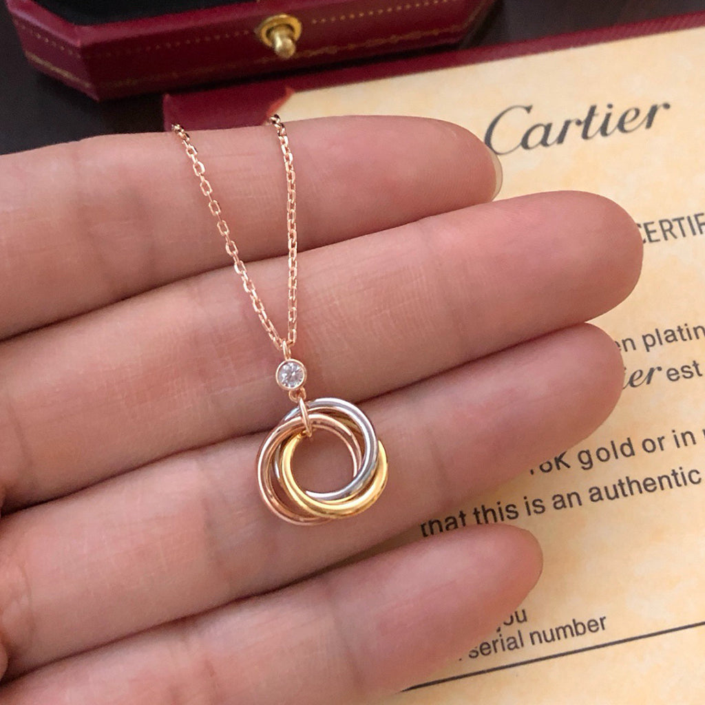 [LORA] TRINITY  NECKLACE 1 DIAMOND