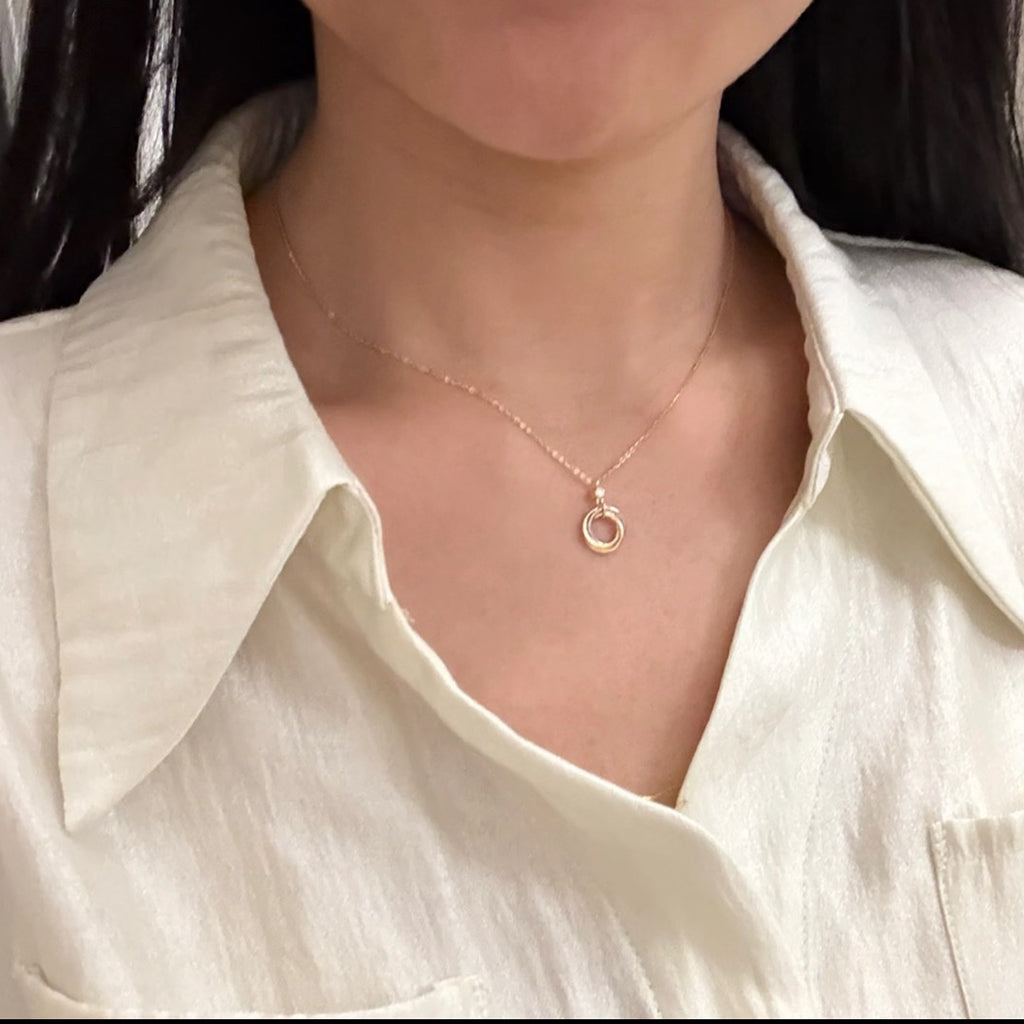 [LORA] TRINITY  NECKLACE 1 DIAMOND