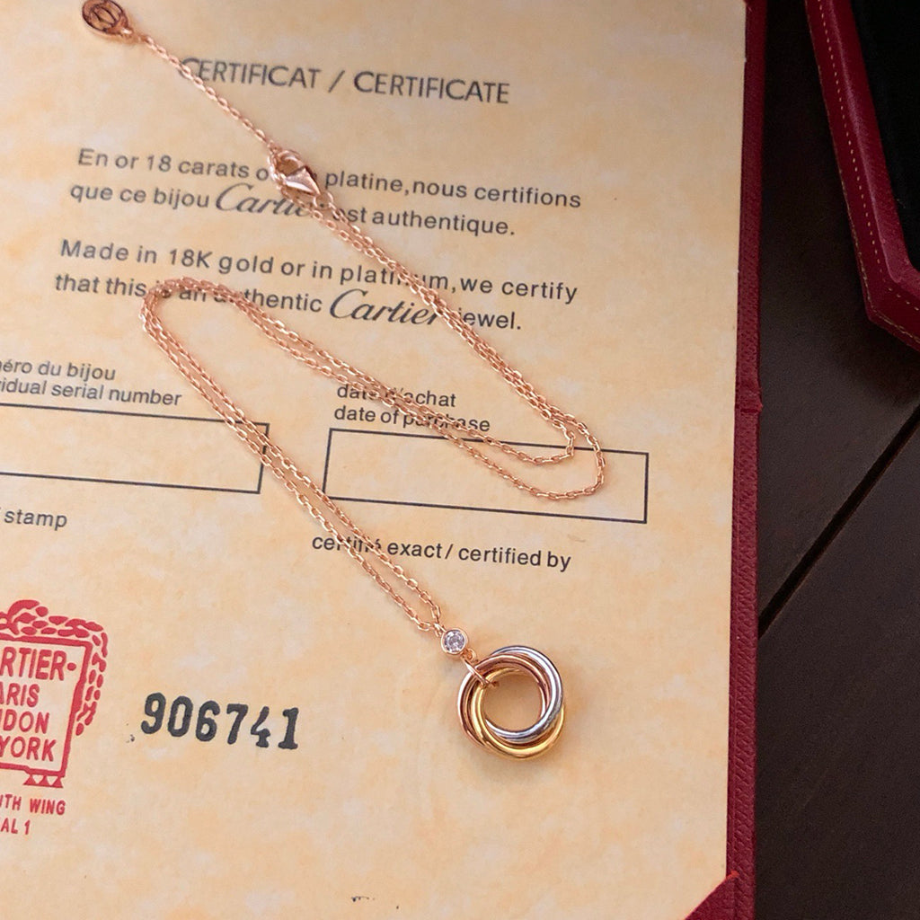 [LORA] TRINITY  NECKLACE 1 DIAMOND