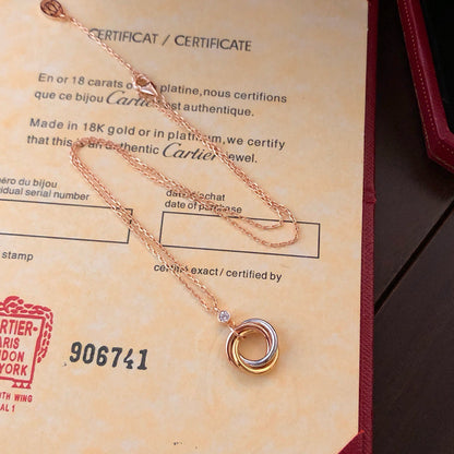 [LORA] TRINITY  NECKLACE 1 DIAMOND