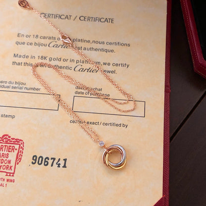 [Lora] TRINITY  NECKLACE 1 DIAMOND