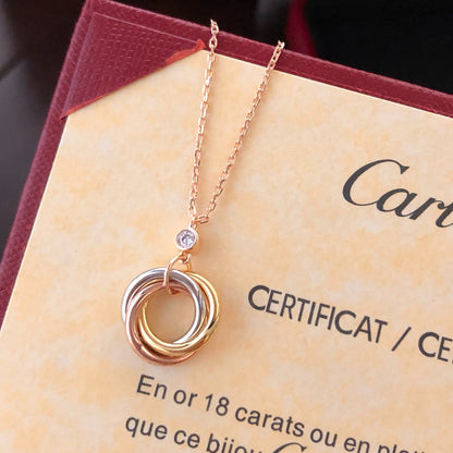[LORA] TRINITY  NECKLACE 1 DIAMOND