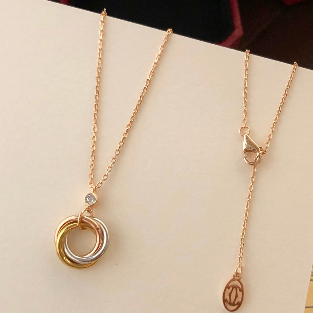 [LORA] TRINITY  NECKLACE 1 DIAMOND