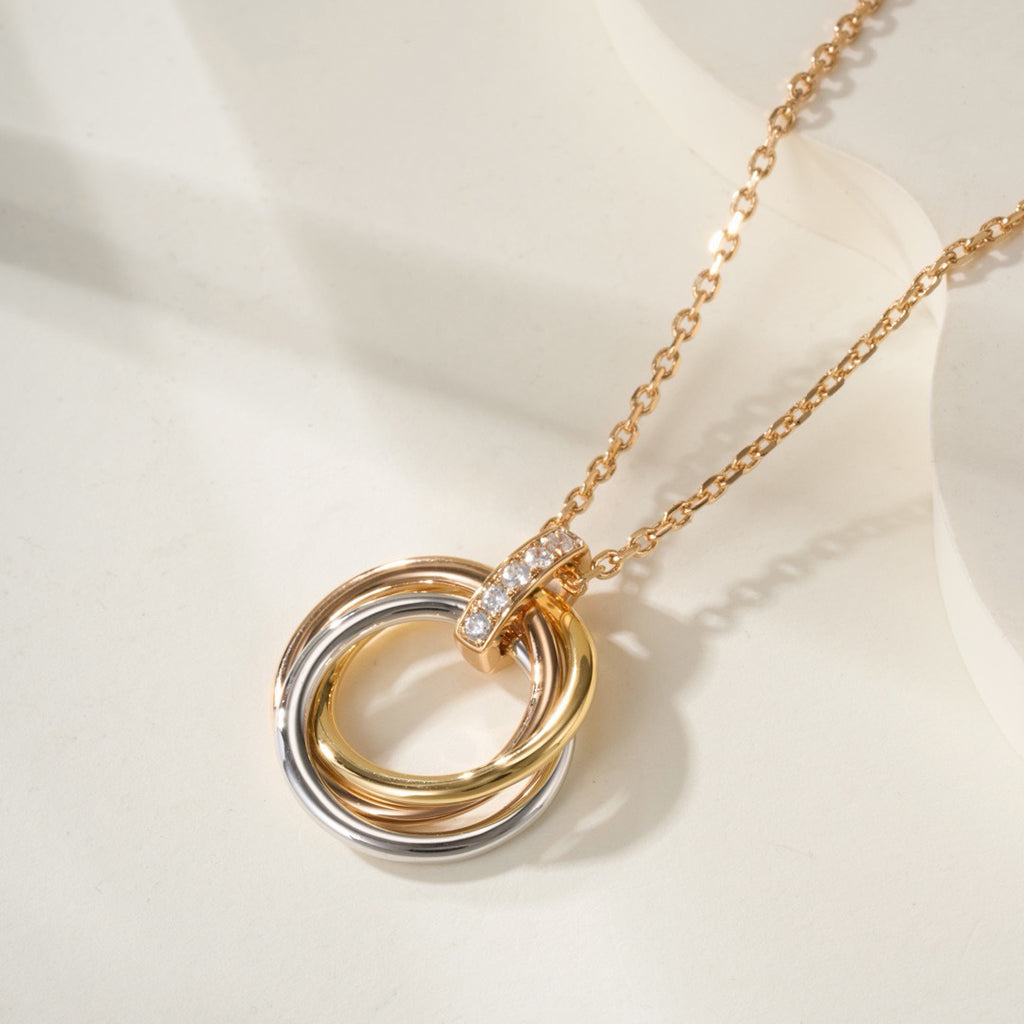 [LORA] TRINITY MEDIUM  DIAMONDS NECKLACE