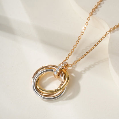[LORA] TRINITY MEDIUM  DIAMONDS NECKLACE