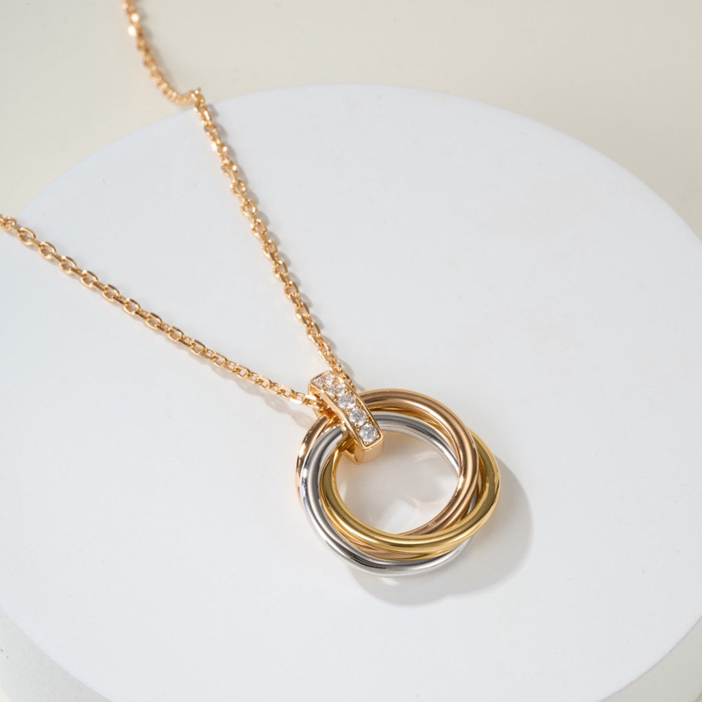 [LORA] TRINITY MEDIUM  DIAMONDS NECKLACE