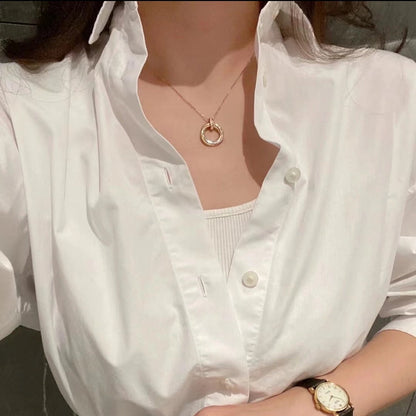 [LORA] TRINITY MEDIUM  DIAMONDS NECKLACE