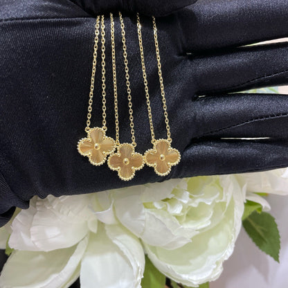 [LORA]CLOVER 15MM LASER NECKLACE