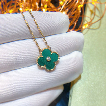 [LORA]CLOVER 15MM DIAMOND TURQUOISE NECKLACE