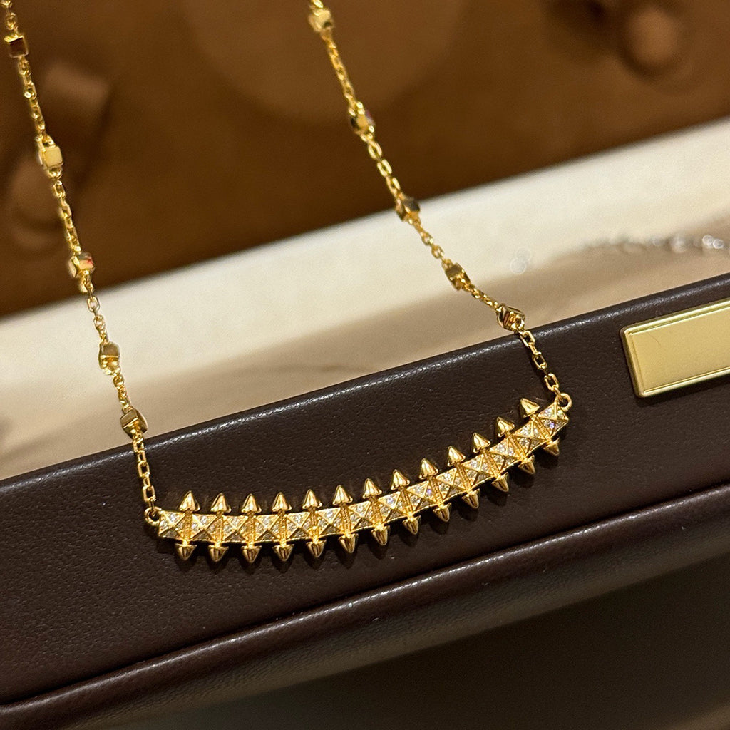 [LORA] CLASH  SMALL FULL DIAMOND NECKLACE