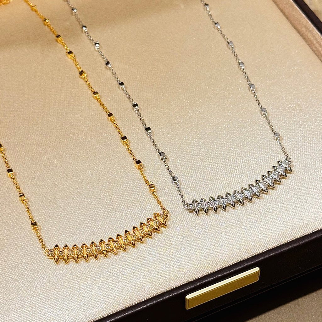 [LORA] CLASH  SMALL FULL DIAMOND NECKLACE