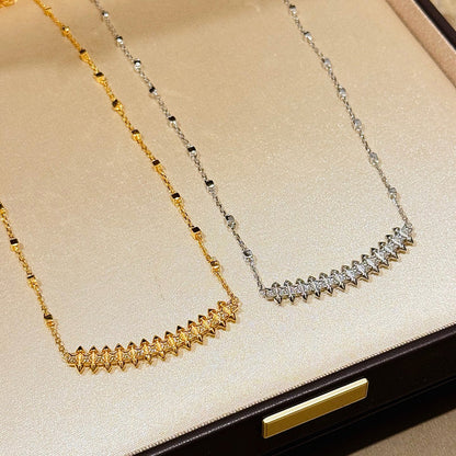 [LORA] CLASH  SMALL FULL DIAMOND NECKLACE