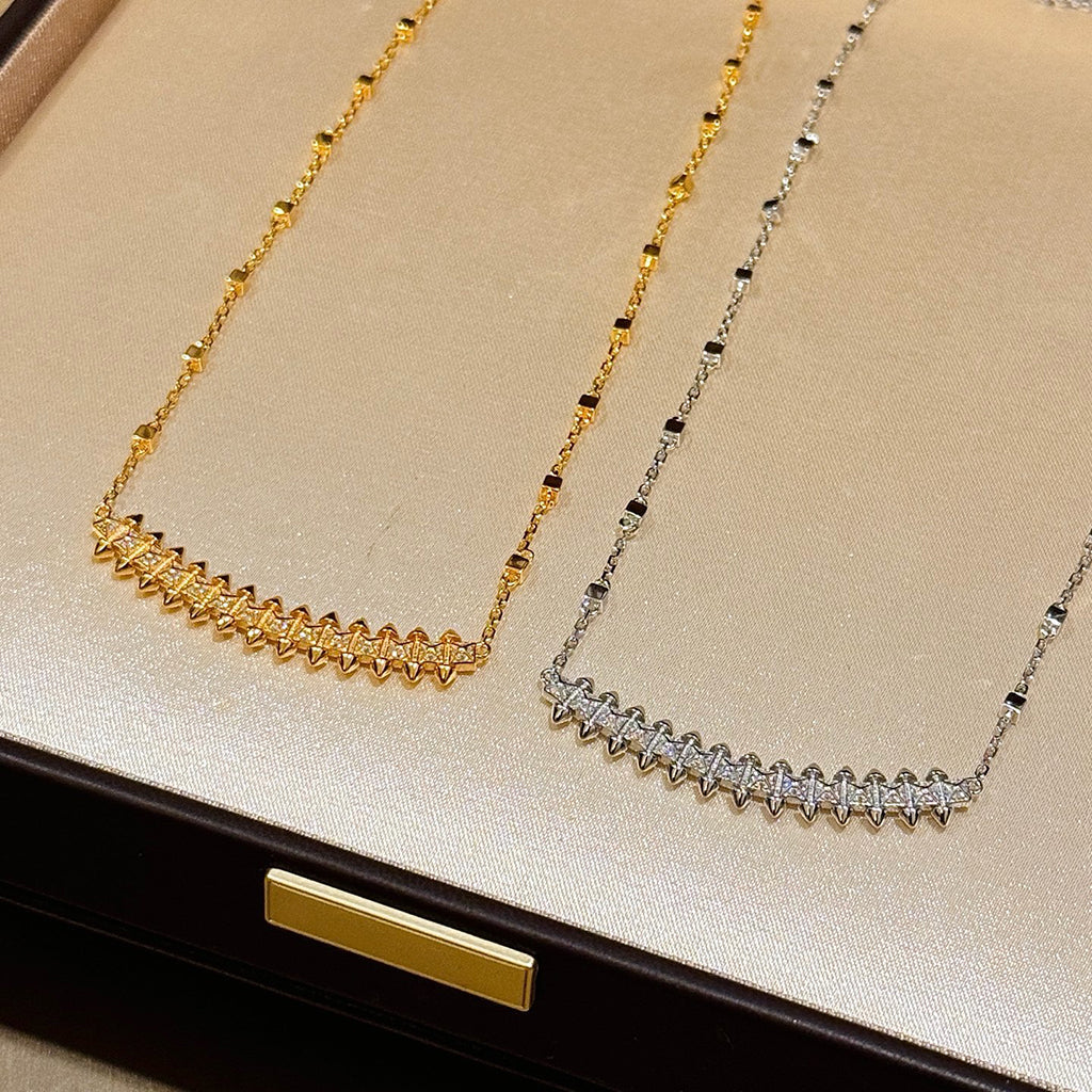 [LORA] CLASH  SMALL FULL DIAMOND NECKLACE