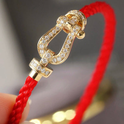[LORA]FORCE LARGE HORSESHOE FULL DIAMOND BRACELET GOLD