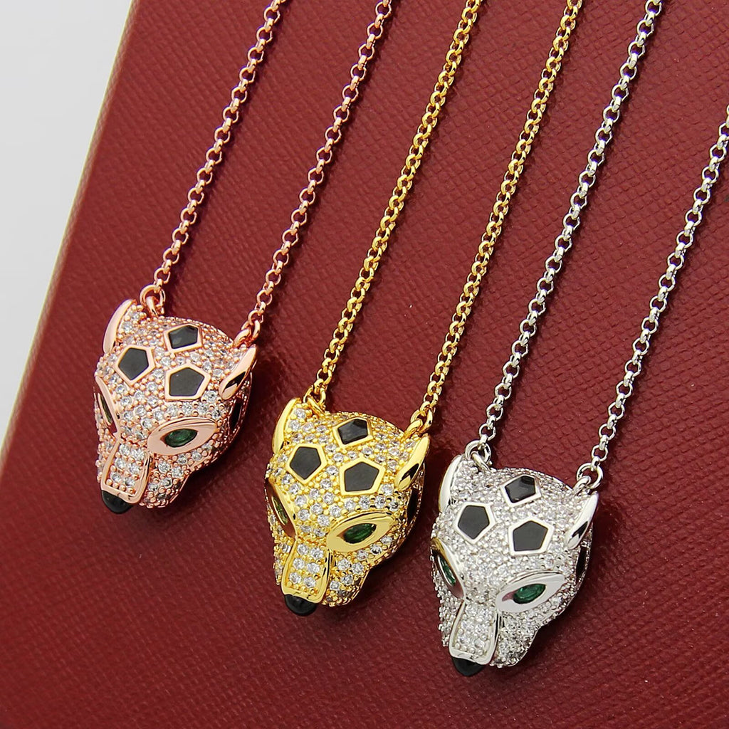 [LORA] PANTHERE FULL DIAMOND NECKLACE
