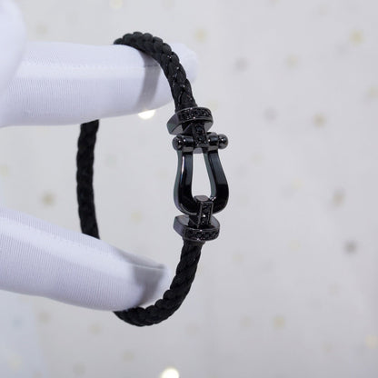 [LORA]FORCE LARGE SERIES HORSESHOE BLACK SAMURAI BRACELET