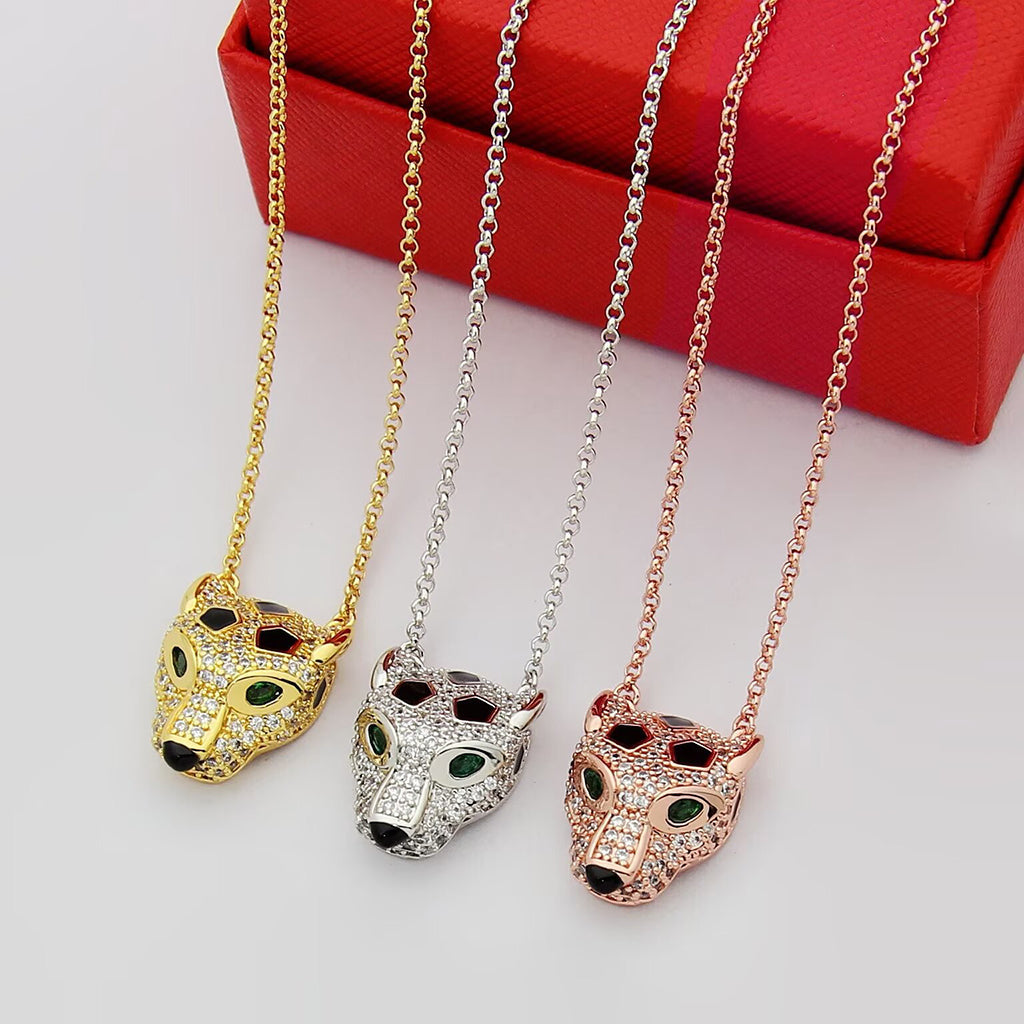 [LORA] PANTHERE FULL DIAMOND NECKLACE