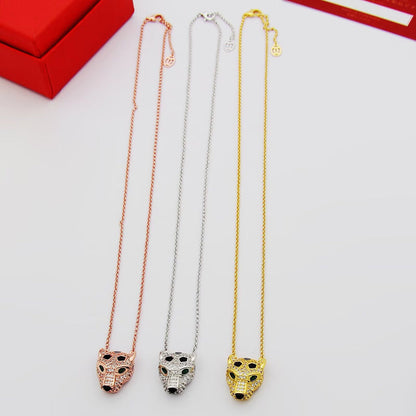 [LORA] PANTHERE FULL DIAMOND NECKLACE