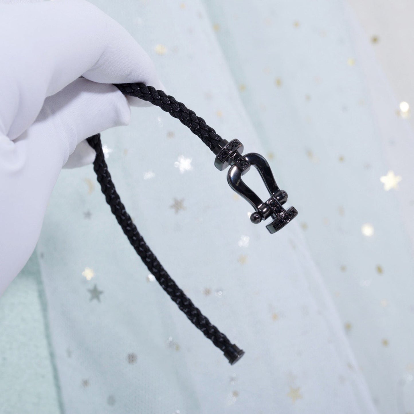 [LORA]FORCE LARGE SERIES HORSESHOE BLACK SAMURAI BRACELET
