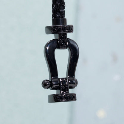 [LORA]FORCE LARGE SERIES HORSESHOE BLACK SAMURAI BRACELET