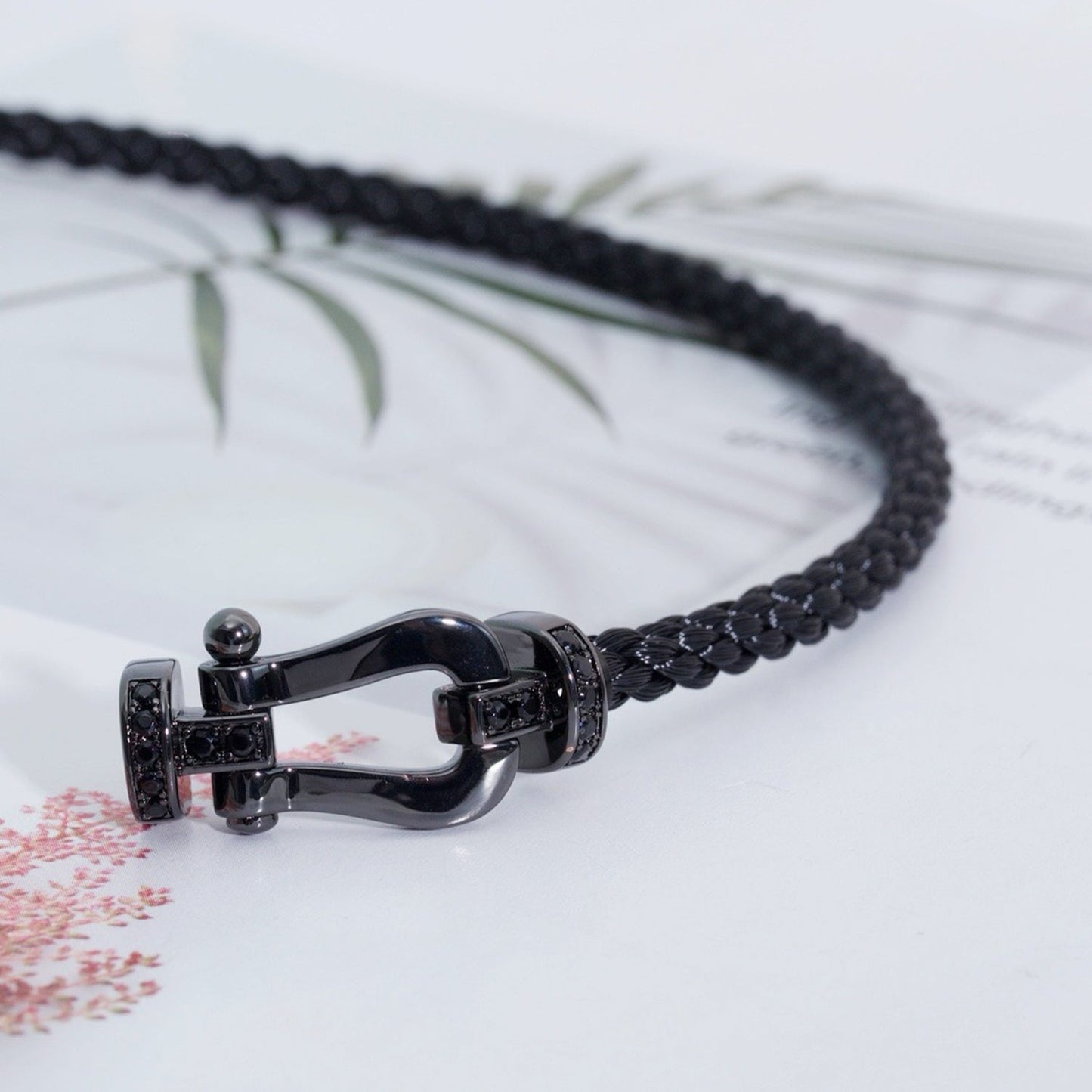 [LORA]FORCE LARGE SERIES HORSESHOE BLACK SAMURAI BRACELET