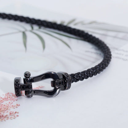 [LORA]FORCE LARGE SERIES HORSESHOE BLACK SAMURAI BRACELET