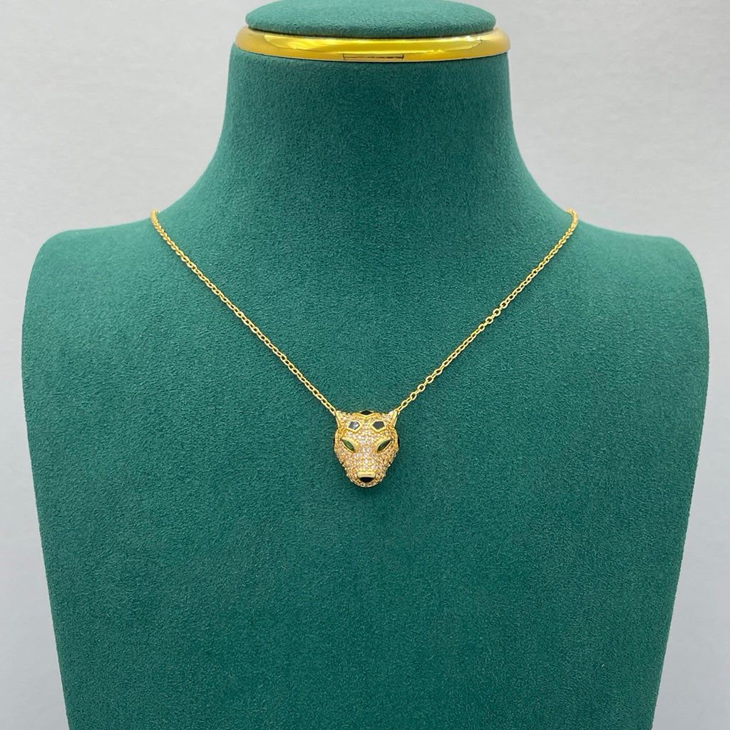 [LORA] PANTHERE FULL DIAMOND NECKLACE