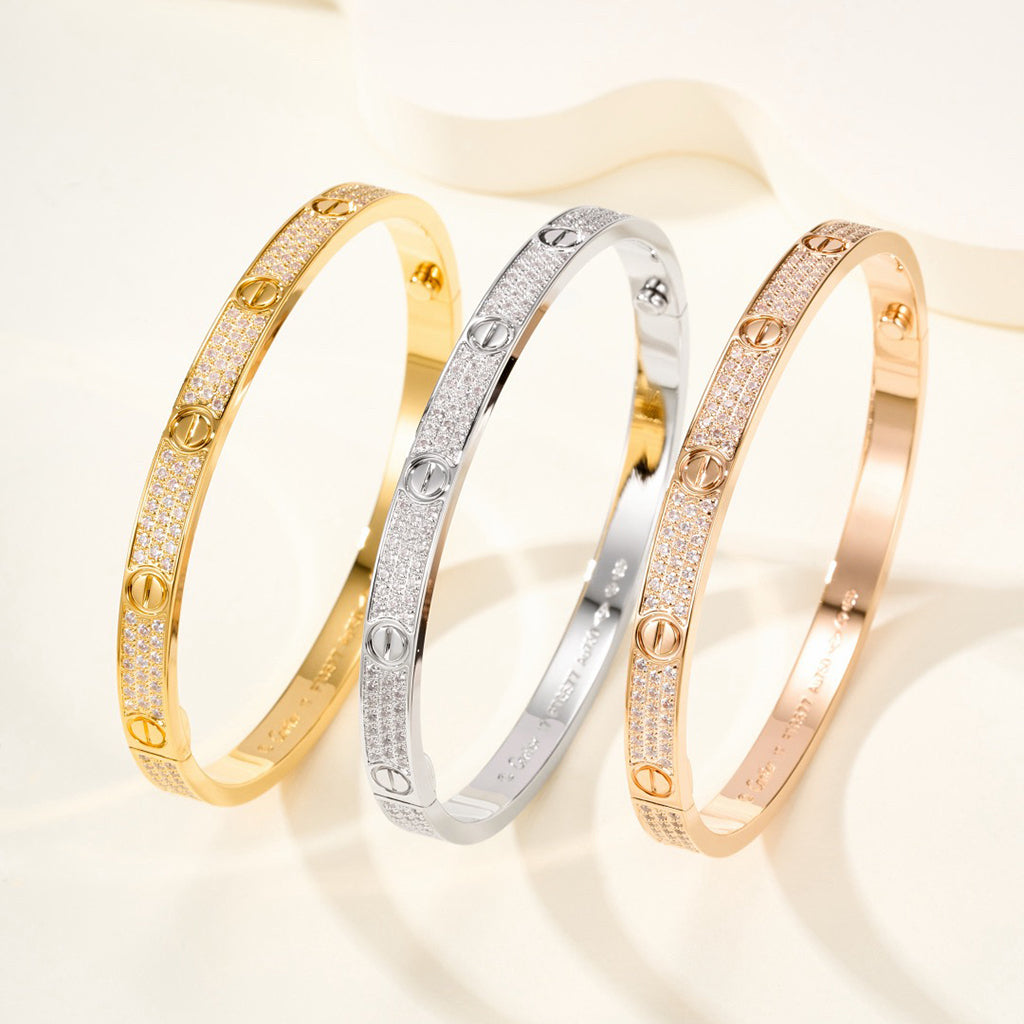 [LORA] LOVE BRACELET 4.8MM DIAMOND-PAVED