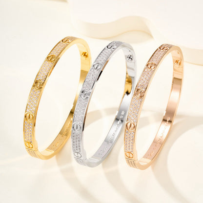 [LORA] LOVE BRACELET 4.8MM DIAMOND-PAVED