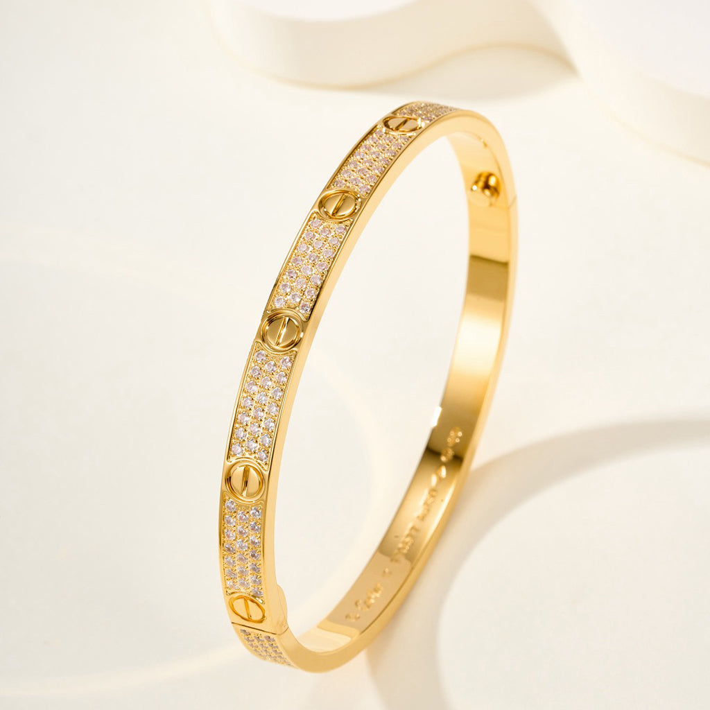 [LORA] LOVE BRACELET 4.8MM DIAMOND-PAVED